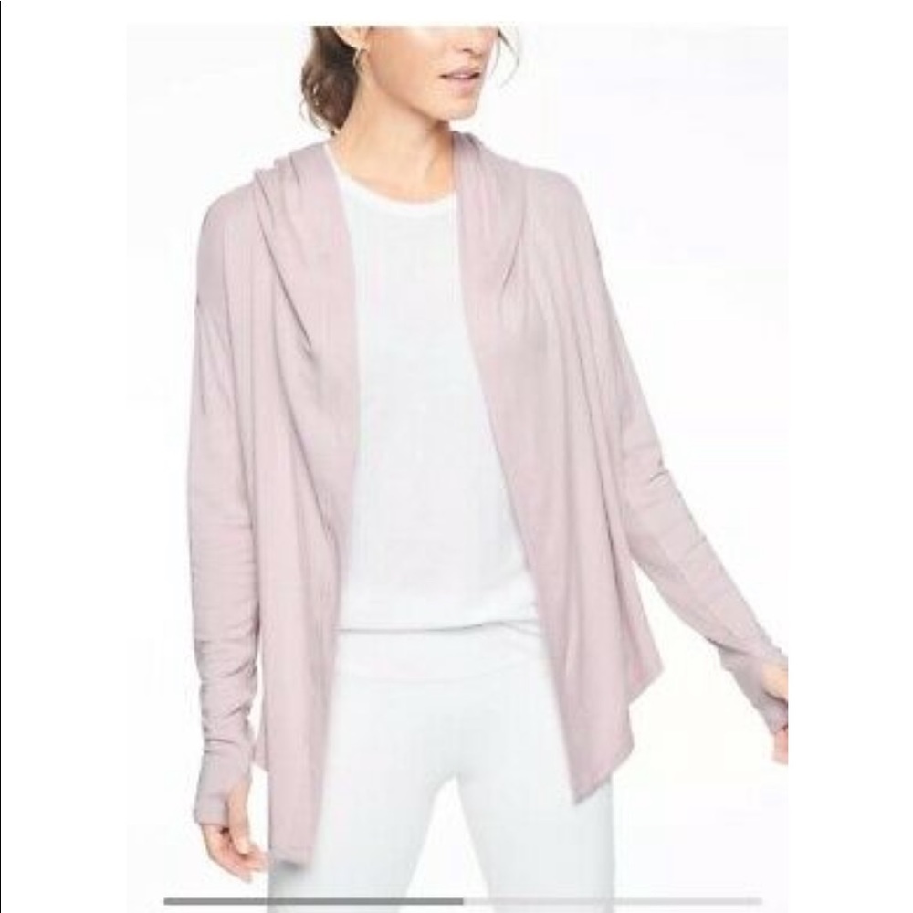 Athleta nirvana wrap sweater in lilac